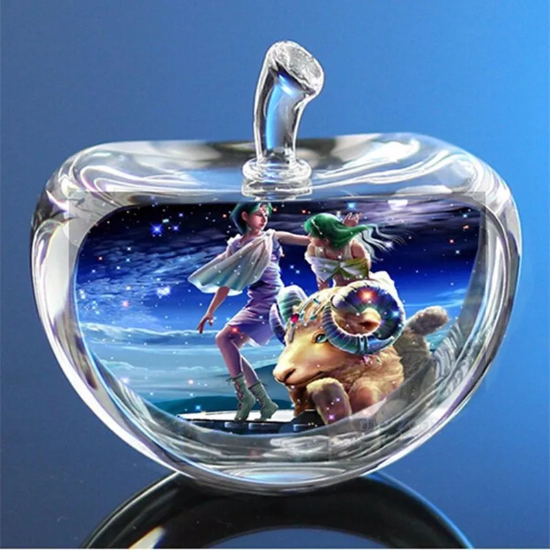 XINTOU 12 созвездий статуэтки из хрустального стекла фигурки Apple миниатюрные ангела