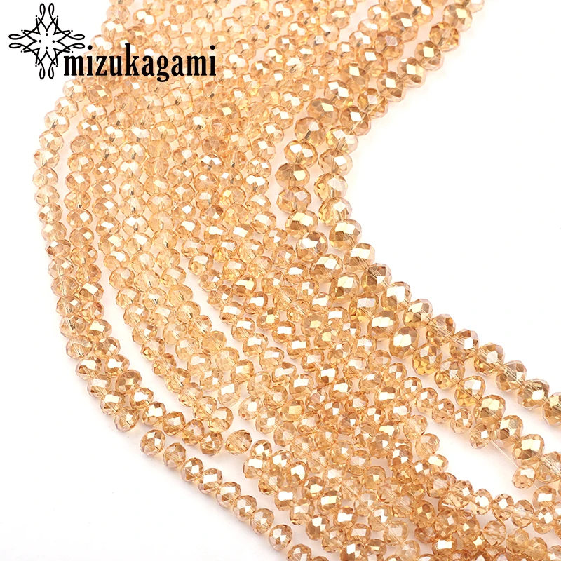 

4*6mm 95pcs/lot Crystal Beads Bicone Crystal Beads Cut Faceted Round Glass Loose Beads For DIY Necklace Jewelry Accessories