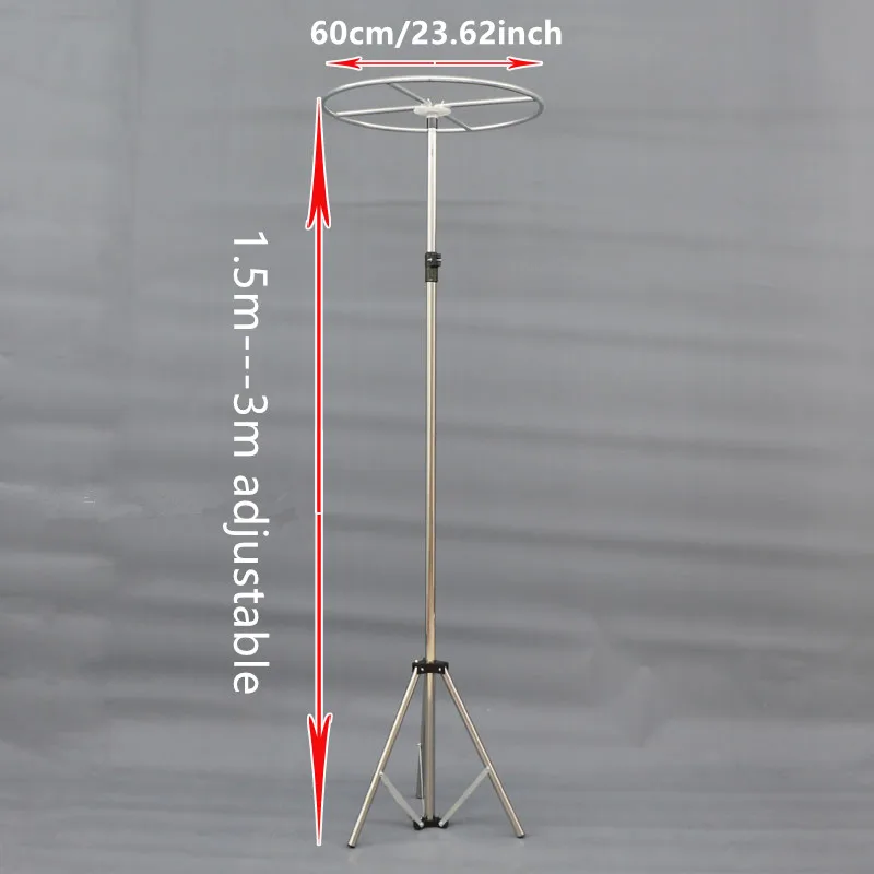 60cm geometric shelf Подгонянное свадебное потолочное подъемное кольцо+ линия занавески+ цветок Свадебный дорожный ведущий сценический Декор регулируемое кольцо полка потолочная гирлянда - Цвет: 60cm geometric shelf