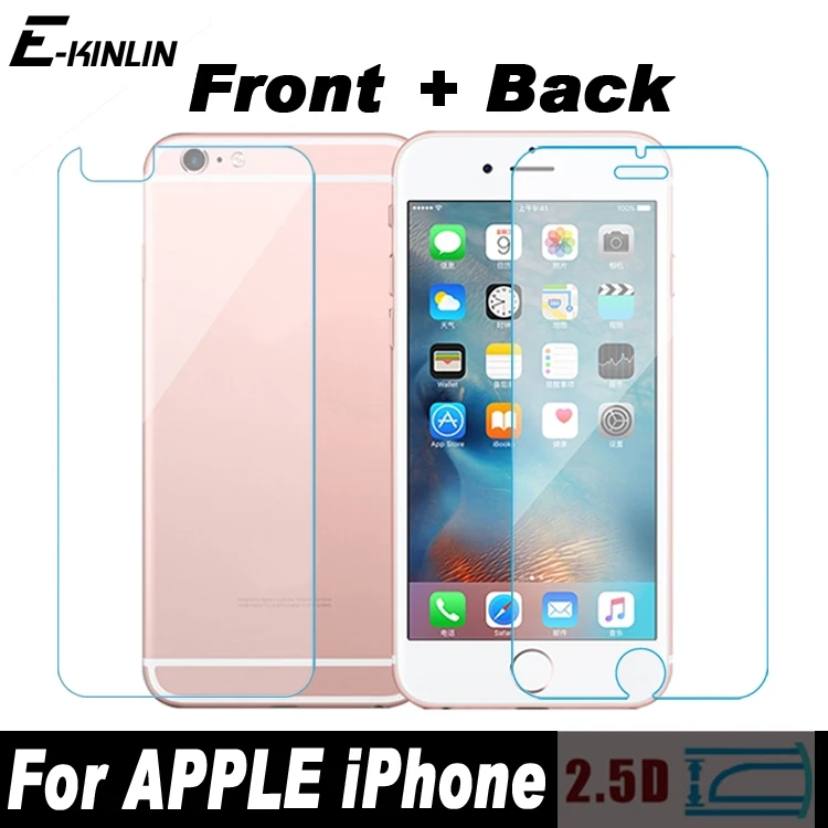 0 3 мм переднее + заднее закаленное стекло для iPhone 5 5S SE 2020 6 6G 6S 7 8 Plus X XR XS 11 Pro SE2 Max