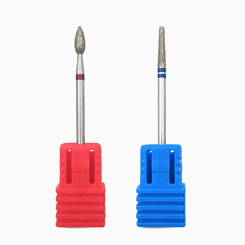GD0307DAndL0201D HYTOOS 2 шт. алмазные сверла для ногтей 3/3" роторные сверла для маникюра, фрезы для кутикулы, электрические сверла, аксессуары, фрезы для ногтей, инструменты - Цвет: GD0307DAndL0201D