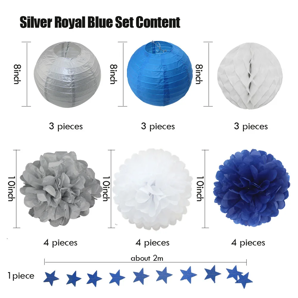 Набор из 22 предметов для крещения мальчиков серебристый синий - купить по