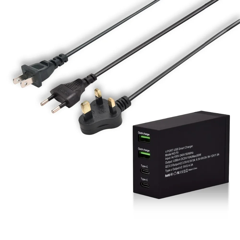 AIXXCO Quick Charge 3,0 type C зарядное устройство для мобильного телефона USB настольное и настенное зарядное устройство смарт Быстрая зарядка для samsung Galaxy S8 Xiaomi