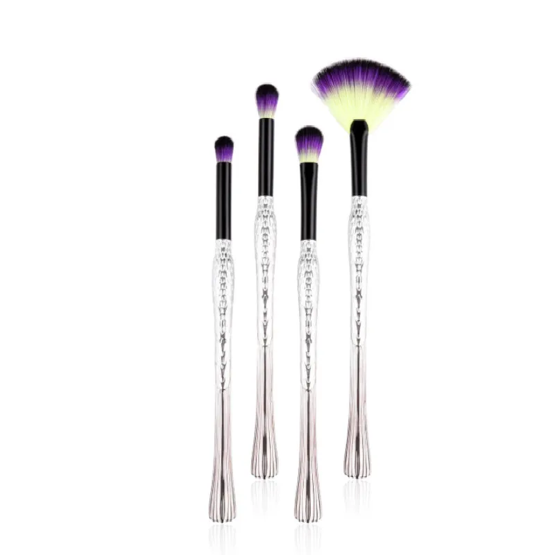 8 шт./компл. 4 набор кистей для макияжа кисти теней век богатый веер в виде птицы