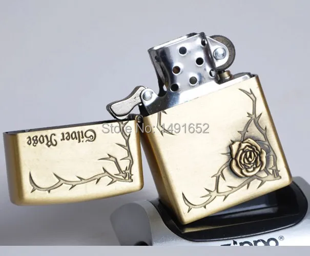 Высокое качество бронзовая Роза-c масляные зажигалки керосиновые ветрозащитный