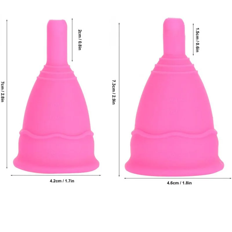 Pink with Bag Менструальная чашка медицинского класса многоразовые силиконовые женские мягкие менструальный период без утечки безопасная чашка - Цвет: Pink with Bag