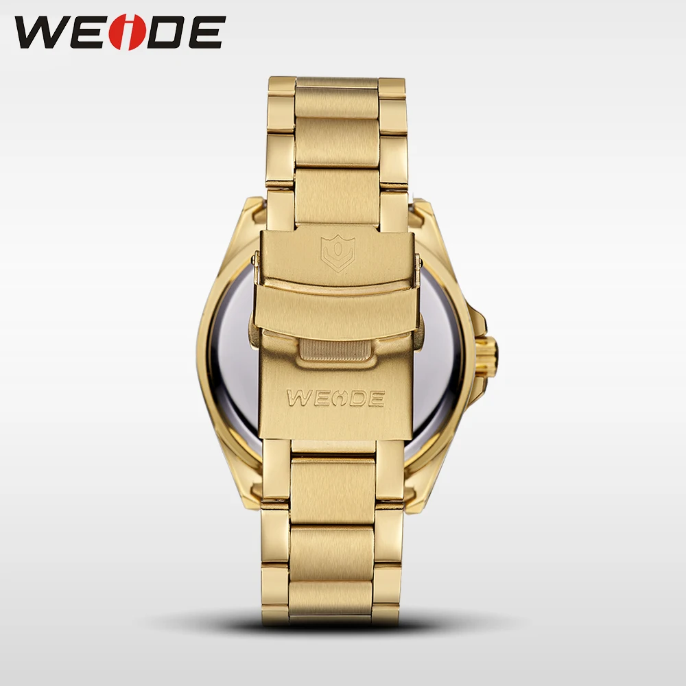 WEIDE повседневные Кварцевые спортивные наручные часы модные из настоящего золота