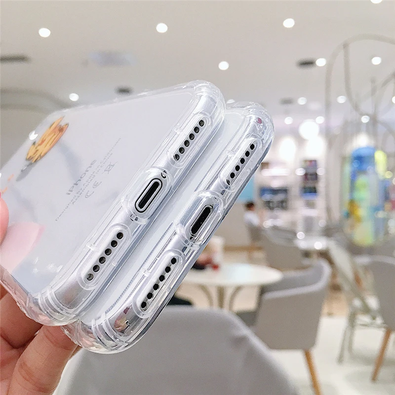 Мультяшный милый телефон Пикачу Apple чехол для iPhone 6 S 7 8 PLUS X XR XS MAX анти-осень все