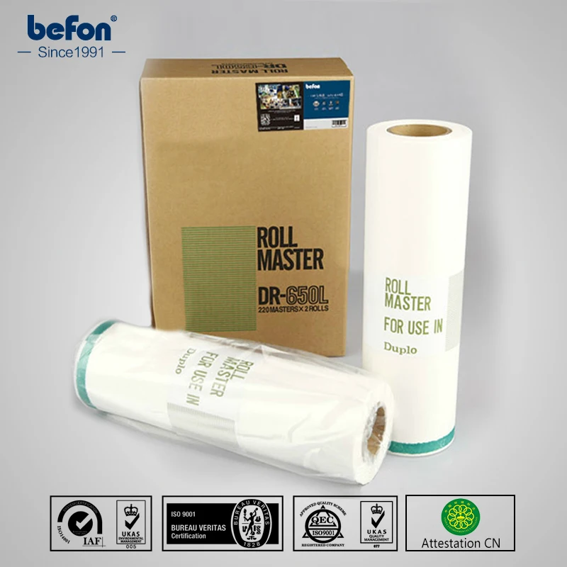 befon Master Roll DR650 650 655 A3  Compatible for DUPLO SERIES DP4030 43e 43f 43s 2 rolls/box