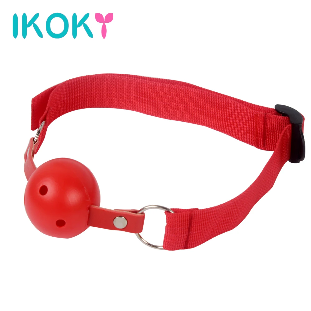 IKOKY секс бондаж взрослые игры открытый рот кляп мяч оральная фиксация набитые