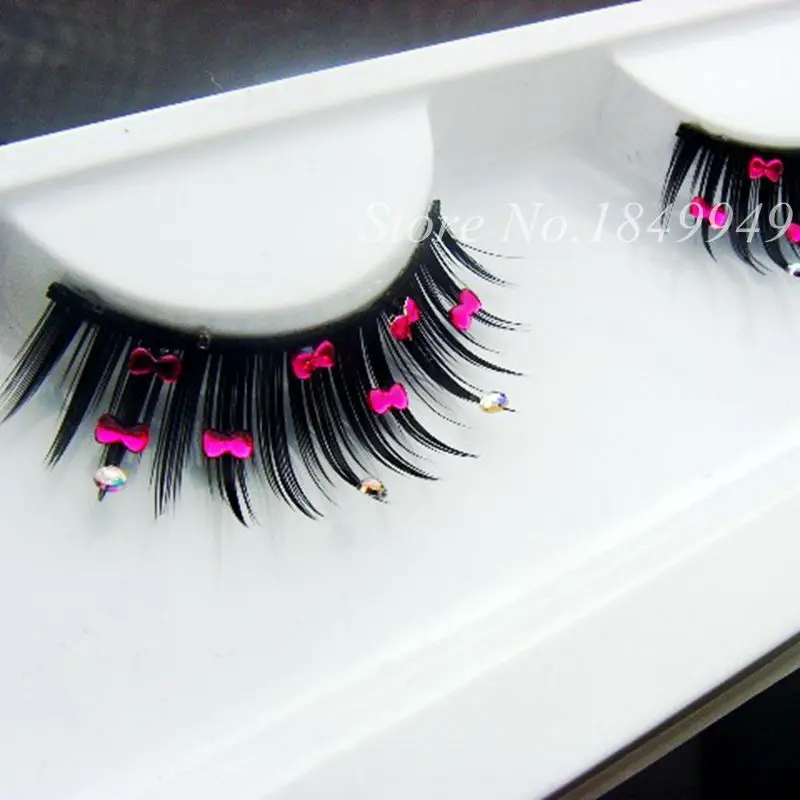 Горячая 1 коробка пара упаковка преувеличенные накладные ресницы Стразы милый
