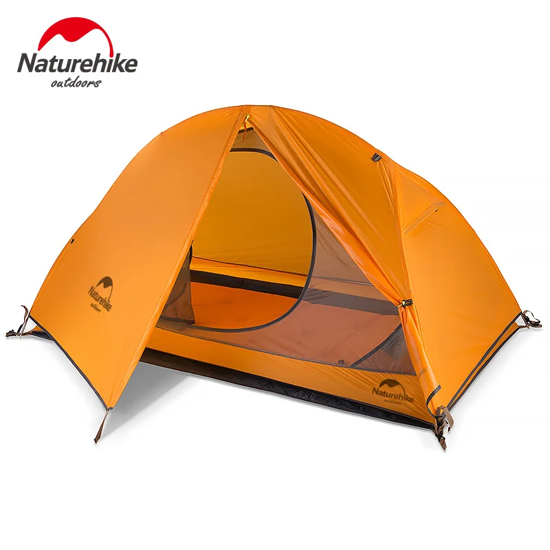 Naturehike 20D Silicone Camping Tent Portable Ultralight 1 Man Tent Waterproof Outdoor Camping Cycling Tent With Mat NH18A095-D