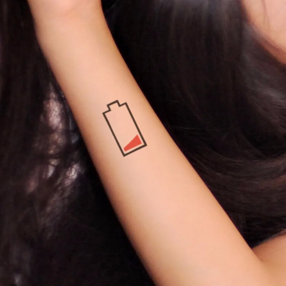 2 шт. переводная батарея для воды временная тату наклейка боди арт татуировка