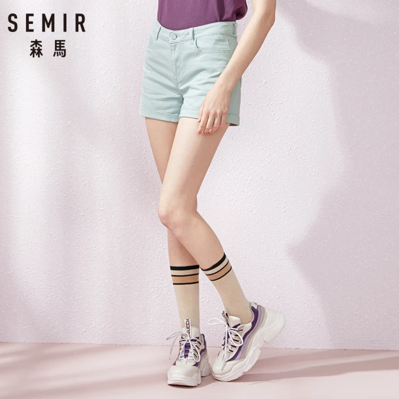 Женские повседневные шорты SEMIR прямые облегающие спортивные с низкой талией в