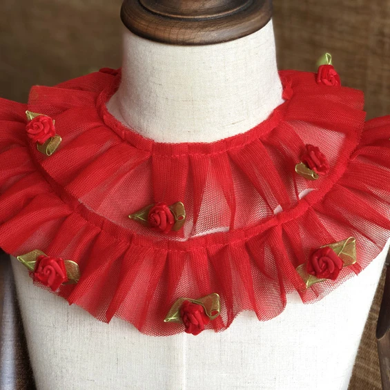 LASUI широкий 5 см ярдов DIY воротник манжета юбка платье ювелирные аксессуары Comely green