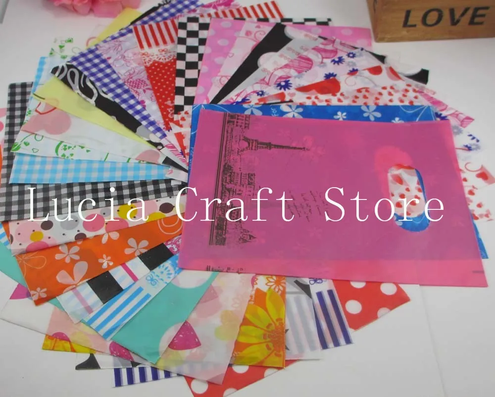 Распродажа! Lucia crafts 24 шт./лот 13*18 см случайный смешанный мешок для хранения подарочная упаковка пластиковые пакеты ПВХ пакет для продуктов H1005