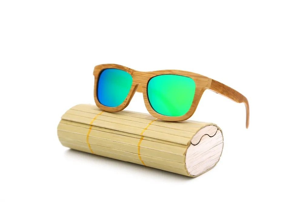 Angcen для мужчин женщин Защита от солнца стекло es Bamboo стекло es au Ретро Винтаж деревянные очки деревянный рамки ручной работы