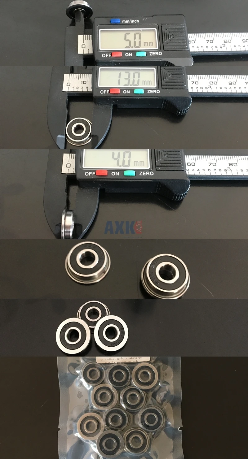 F695-2RS подшипник 5*13*4 мм 10 шт ABEC-5 шарикоподшипник F695RS упорные шариковые подшипники RF-1350DD f695 AXK