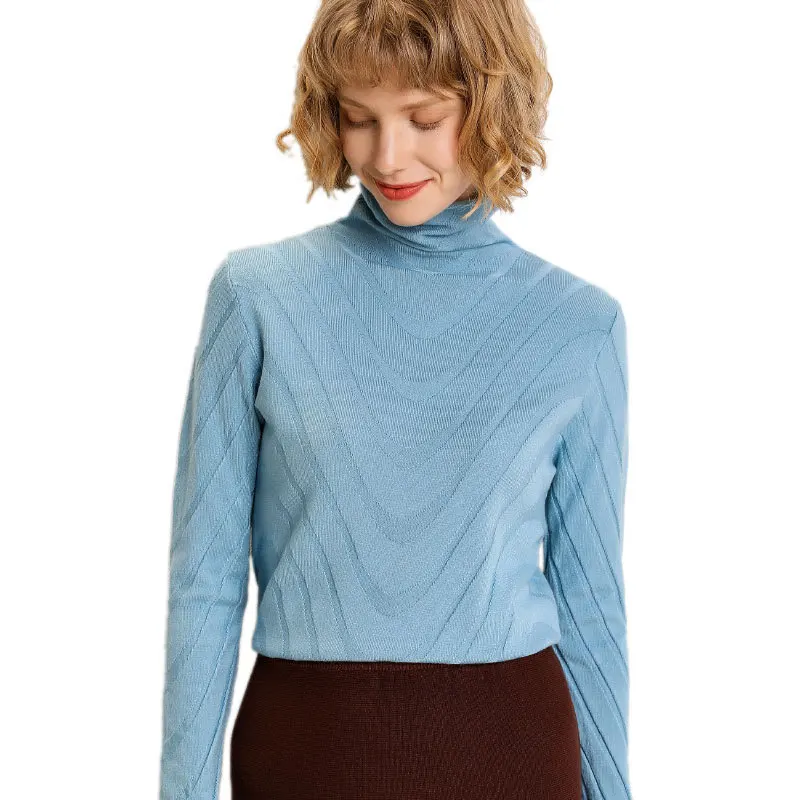 Autumn ripple sweater women winter wool blends pullovers turtleneck elegant Knitted sweaters female jumper womens clothing 2019 | Женская