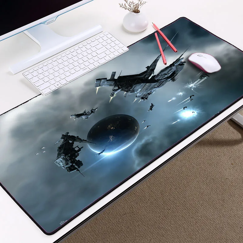 Congsipad красивый космический корабль видео игра sci-fu большой игровой коврик для мыши Eve Online шаблон Печатный для геймеров Настольный коврик - Цвет: 300X900X2MM