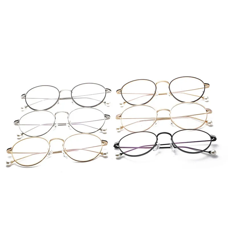

KESMALL Women Anti Blue Prescription Glasses Round Frame Men Computer Eyeglasses Fashion Optical Reading Myopia Glasses YJ1124P