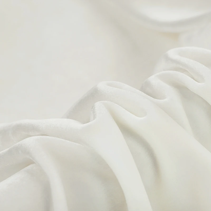 Telas Высококачественная 100% Шелковая бархатная ткань шторы и платья шелковая белая