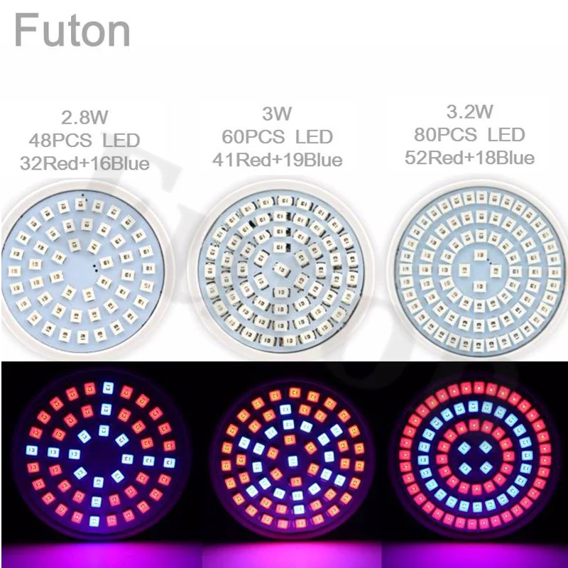 220 В светодиодный светильник для выращивания полного спектра фитолампия фитое27e14