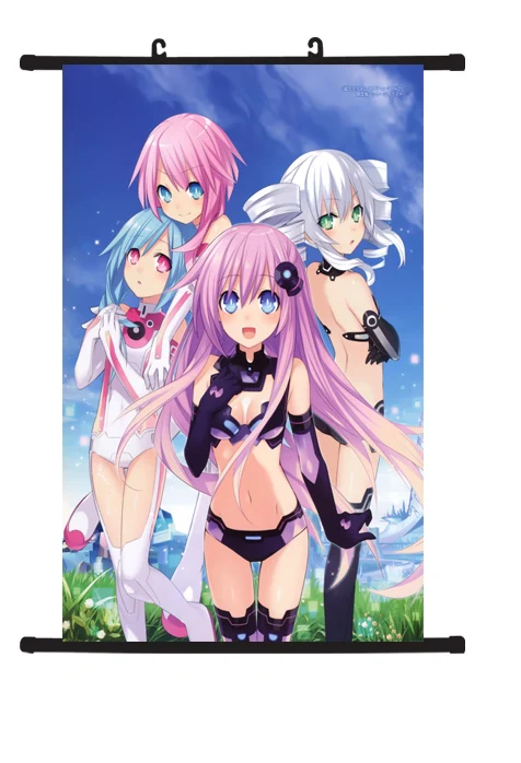 Аниме плакат настенный прокрутка Нептун Hyperdimension Neptunia Noire домашний декор 40x60cm|wall