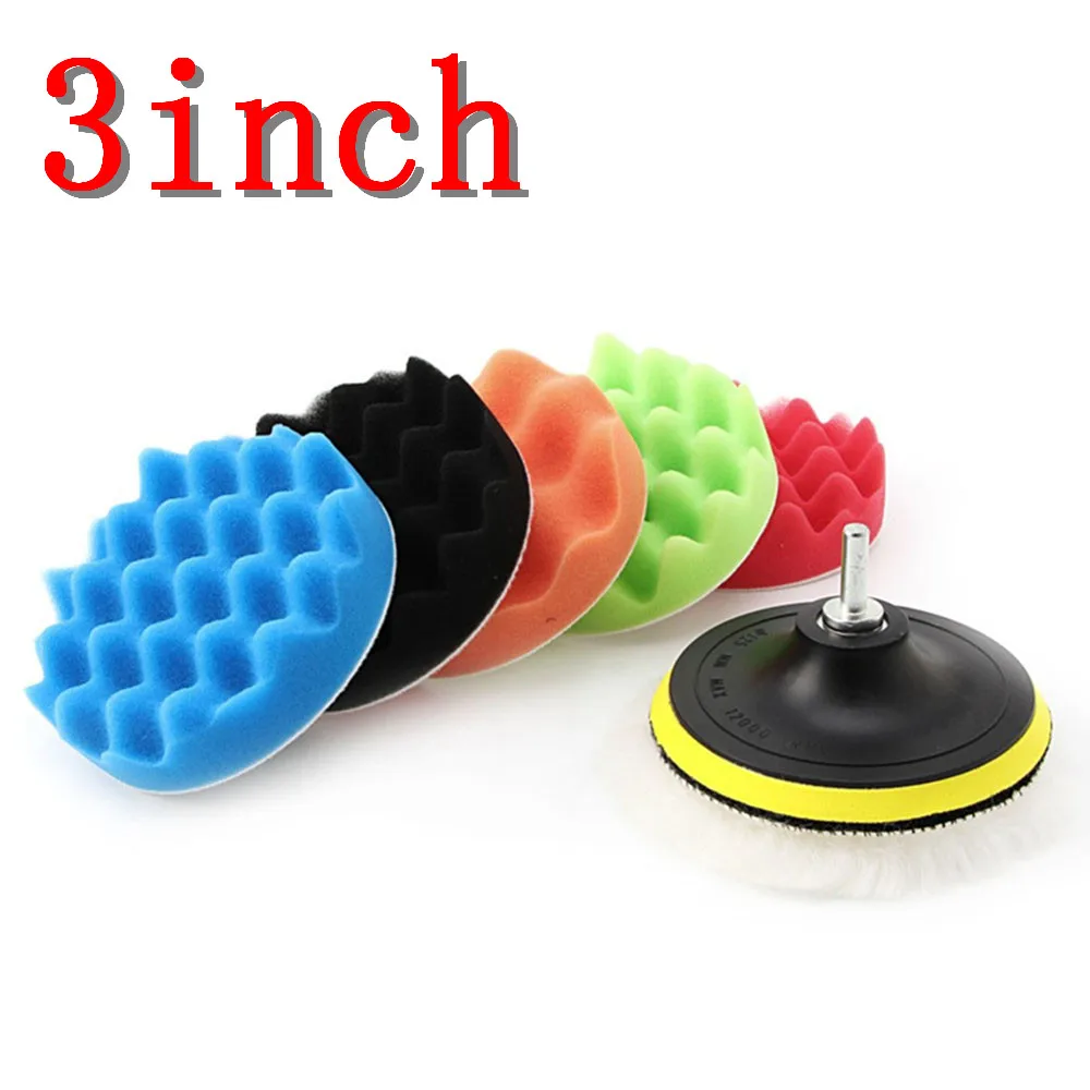 8pcs 3inch 8 шт. 3/" Автомобильная полировальная подушка, Губка для полировки, набор для полировки воска, набор для полировки автомобиля, восковые автомобильные аксессуары - Цвет: 8pcs 3inch