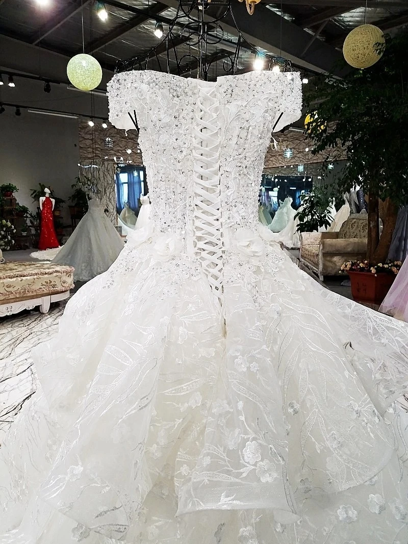 Robe De Mariee многослойная юбка с вырезом лодочкой и коротким рукавом роскошное