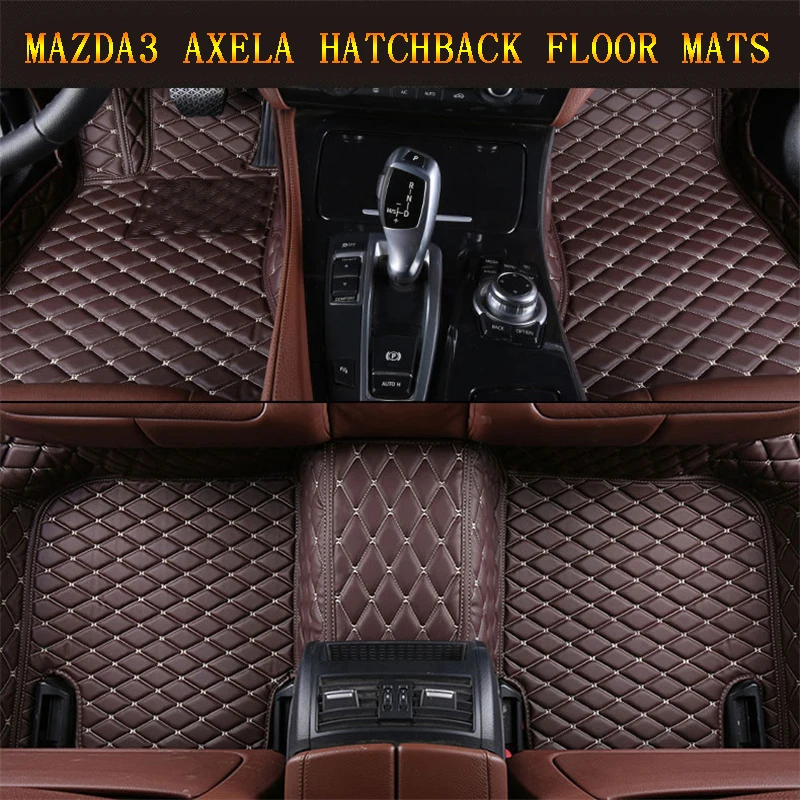 Автомобильные коврики для Mazda 3 Axela Hatchback 2011-2013 ног коврик шаг вышивка кожа