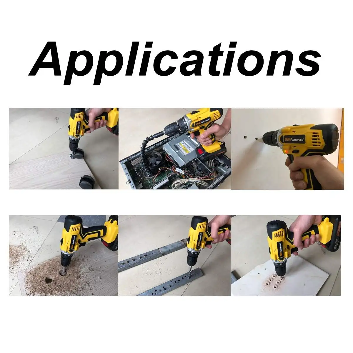 

42V Max Electric Cordless Drill Driver Screwdriver Li-Ion Battery LED Light Battery 1/2-Inch 2-Speed