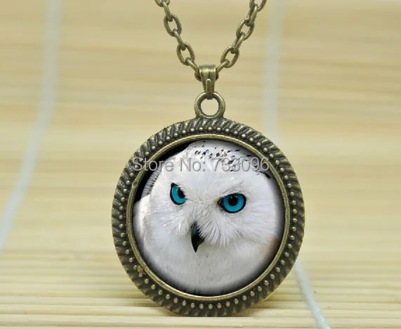 10pcs Owl pendant necklace jewelry nature glass cabochon A0639 | Украшения и аксессуары
