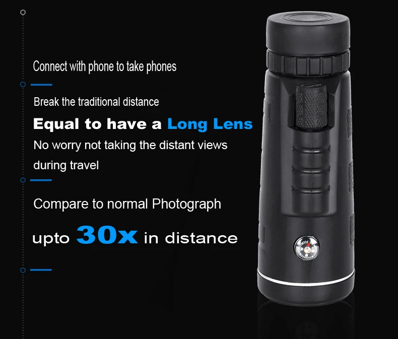 Монокулярный телескоп охотничий HD регулируемый 40x60 для наблюдения за птицами