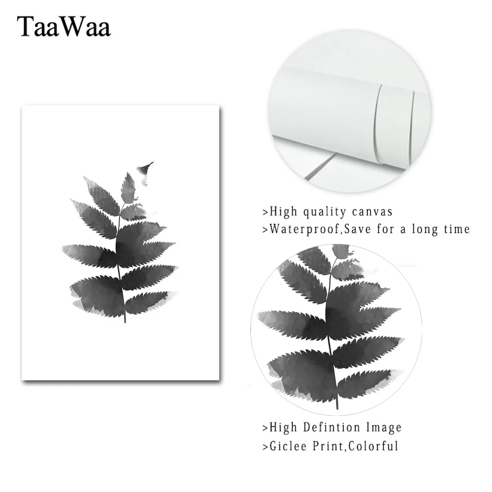 

Leaf Deer Poster Print Black White Motivational Live Painting Quote Nordic Canvas Art Decorative Wall Picture for Living Room