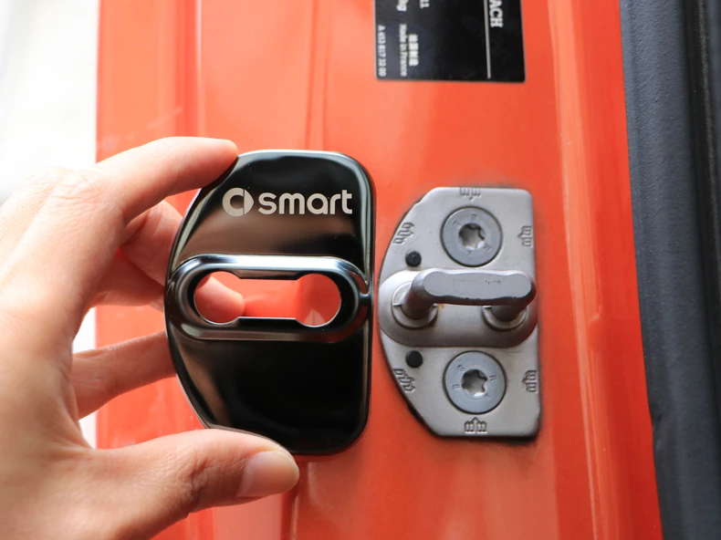 Для smart fortwo forfour 453 451 аксессуары для стайлинга автомобилей крышка дверного замка из нержавеющей стали Декоративная Антикоррозийная Защитная крышка