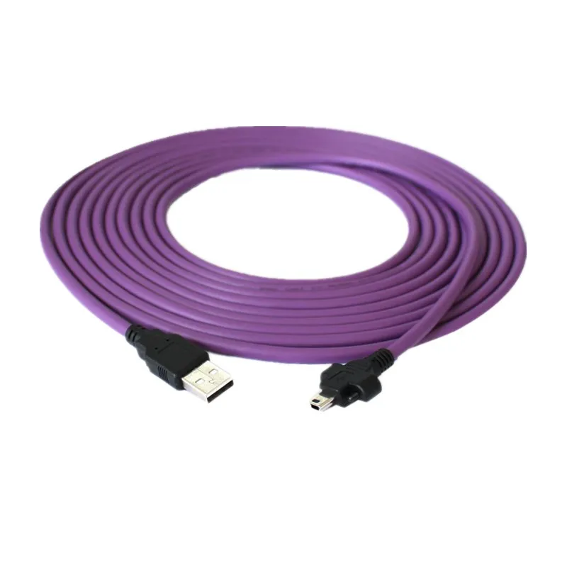 Мини USB 5pin винт фиксированный к 2 0 A Male высокогибкий буксировочная цепь для