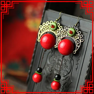 Китайские Висячие серьги с большими звездами ручной работы оригинальные