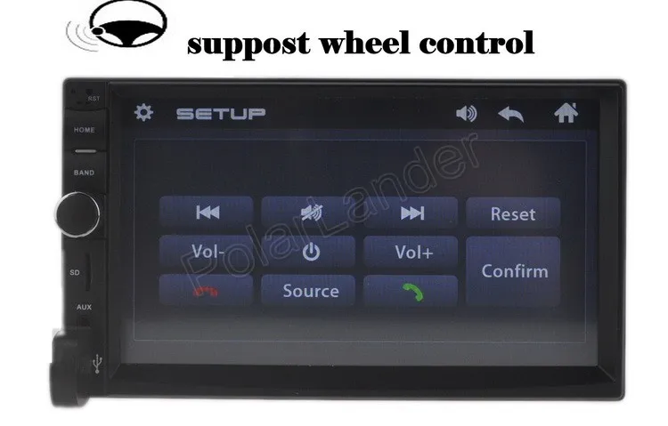 7 &quot7-дюймовый 2 Din HD Автомобильный Радио MP5 MP4 Плеер Bluetooth USB/TF В Тире FM Вход Aux USB TF