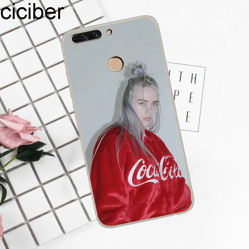 Ciciber для Honor V 10 9 8 Pro Lite X C Play 7A мягкие ТПУ чехлы Billie Eilish телефонов Y 7 6 5 3 Prime 2017 2018 2019 |