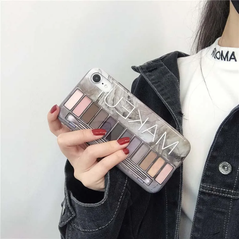 JIBAN макияж тени для век палитры чехол телефона OPPO R11SP R15X VIVO X9 X20P huawei Mate10P P20P мягкий