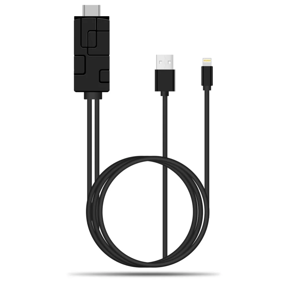MiraScreen проводной ТВ HDMI порт подключения типа c: совместим для iPhone X 8 plus 7 Plus 6 6s 5 5s