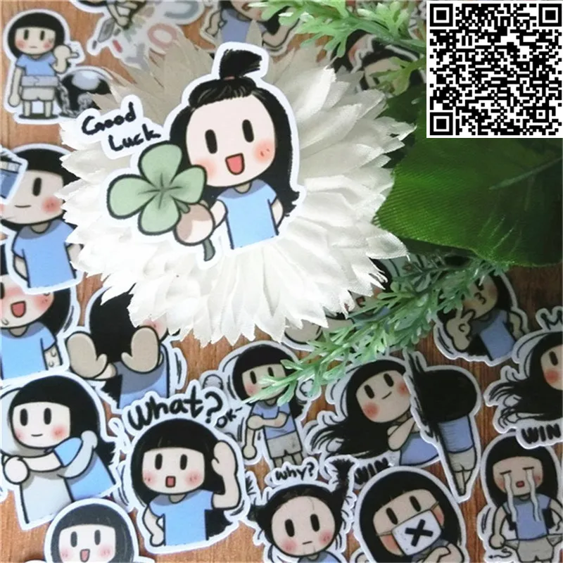 40 шт. мультяшная девушка водонепроницаемый аниме стикер для гитары ноутбука
