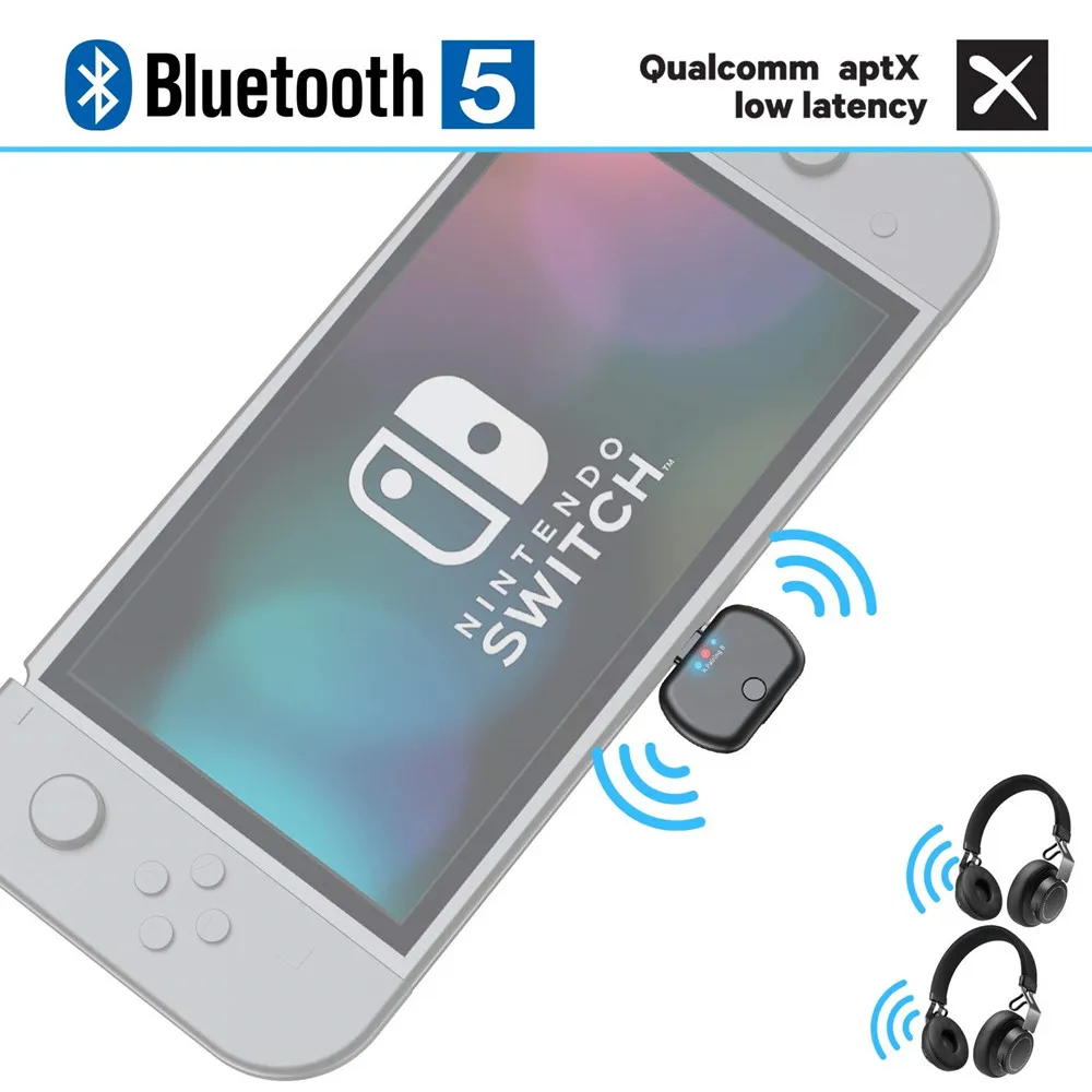 VIKEFON USB/Type C Mini Bluetooth 5 0 передатчик беспроводной аудио адаптер aptX LL для Nintendo Switch PS4 PC