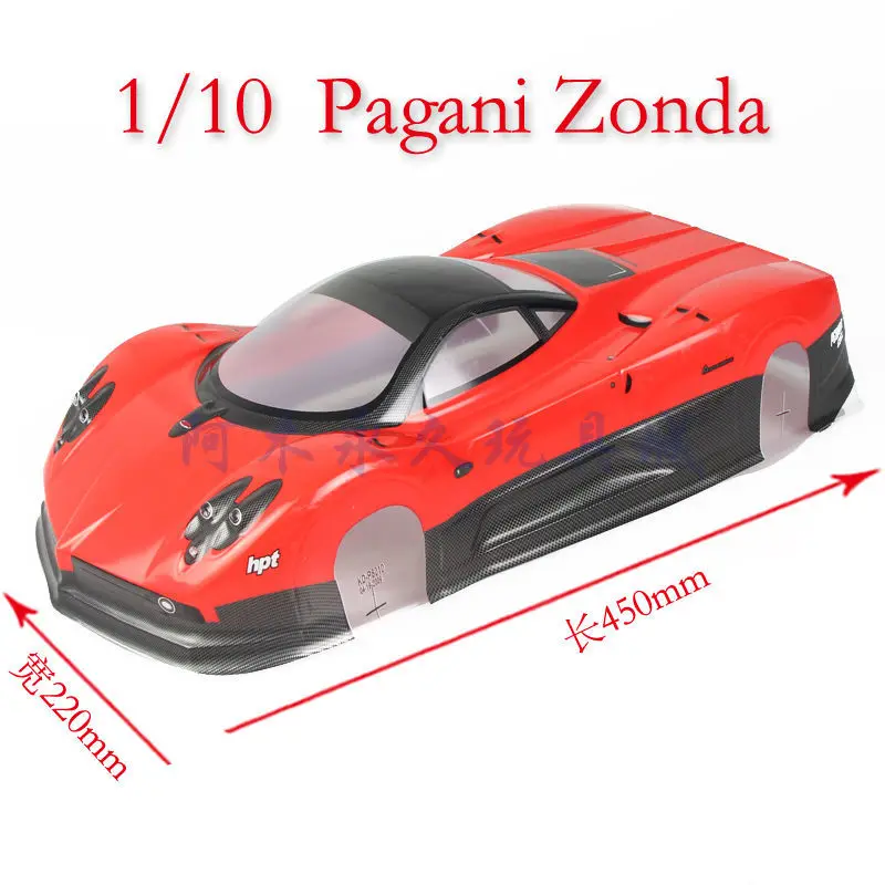 S032 красный и серебряный 1/10 1:10 ПВХ Окрашенный корпус для RC хобби гоночный