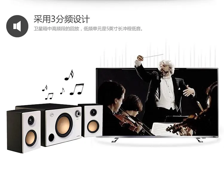 HIVI M10 активный Настольный по дереву динамик HiFi для ноутбуков и компьютерный мультимедийный 2,1 Pmax 20 Вт картина с роялем бас регулировки