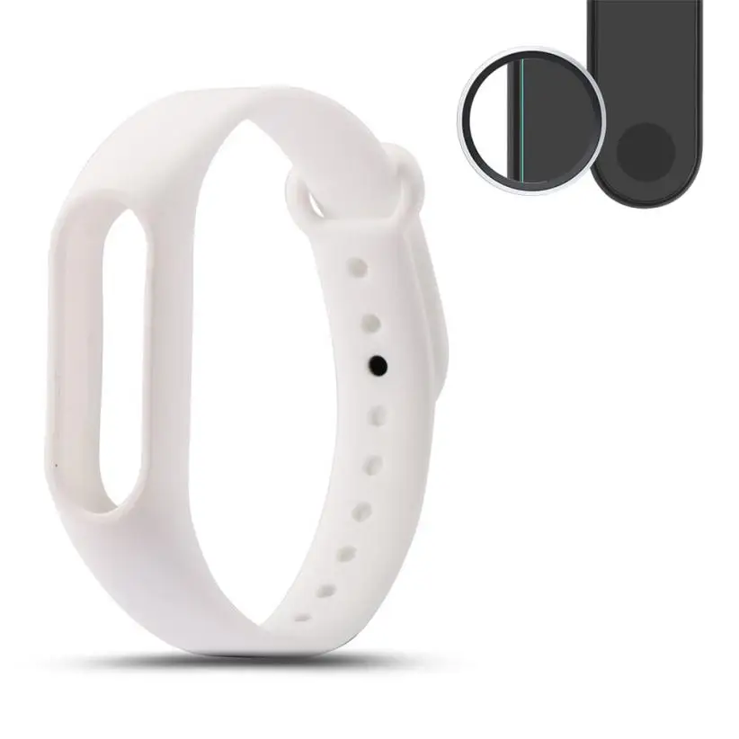 Силиконовый браслет GEMIXI Milanese Loop& 2 шт 0,1 мм HD защитная пленка для Xiaomi Miband2 ремешок для часов Apr13p30