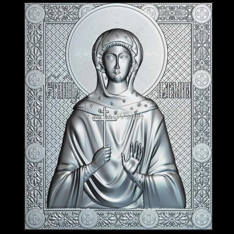 

Icon of the Holy Martyr Natalia 3d model for cnc STL format Religion 3d Relief Model STL Router 3 axis Engraver ArtCam