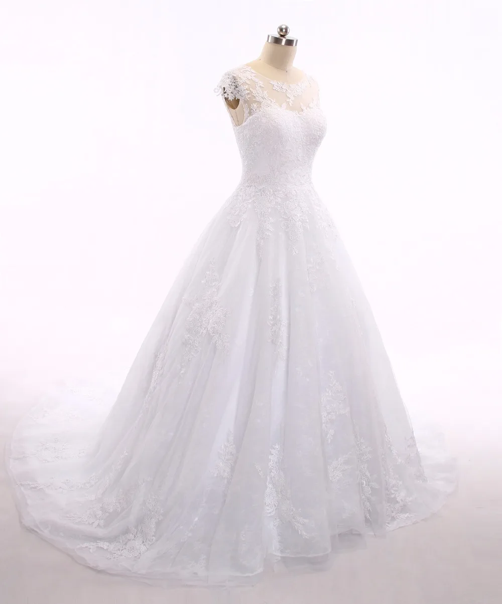 Женское свадебное платье с юбкой годе винтажное длинным рукавом и высоким