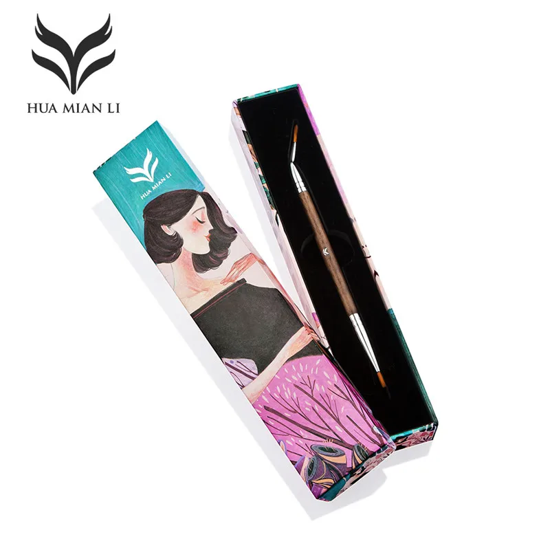 1 шт. двухсторонняя кисть для подводки глаз макияжа | Красота и здоровье